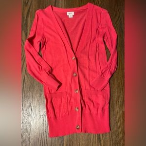 Deep Coral Cardigan
